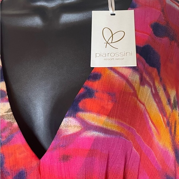 NEW Pia Rossini Vibrant Colors Paradiso swim & Beach Kaftan Cover Up. - Picture 3 of 6